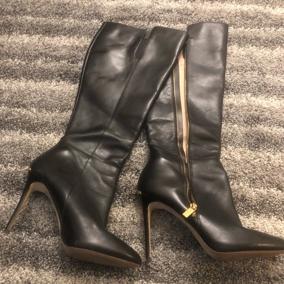 Michael Kors Shoes Black Knee High Boots 4 Heel Poshmark